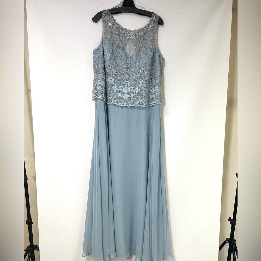 Montage by Mon Cheri beaded bodice sleeveless fit and flare long Gown - Picture 7 of 13